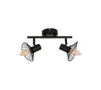 Applique 2 lampes Adelia métal noir