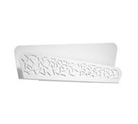 Applique intérieur blanc Applique salon Applique escalier, motif décoratif 2 flammes blanc acier, 2x douilles G9, HxLxP 15x40x4 cm