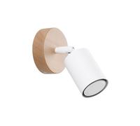 Applique Acier Bois/Blanc GU10 1 Verdo