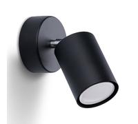 Applique Acier Noir GU10 1 Lemmi