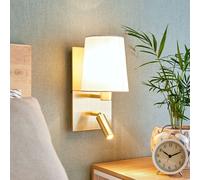 Applique Aiden À Liseuse Led, Blanche, Laiton Blanc