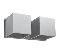 Sollux QUAD Applique Murale Twin Square Up & Down Gris G9