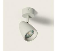 Applique Aluminium Ronde Adrien 1 Spot Gris Pierre