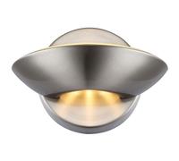 Couloir Applique Murale Up & Down Nickel Mat Blanc Chaud LED Hauteur 16,5cm