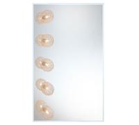 Applique, applique murale, éclairage de miroir, lampe de chambre, couloir, 5 lumières, maille métallique transparente, 5 douilles G9, HxLxP 90x60x13 cm