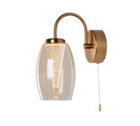 Applique applique murale lampe de lecture verre LED chambre lumière bronze H 26,5cm