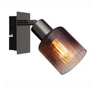 Applique applique murale lampe de salon cuivre 1 flamme verre orientable H 16 cm