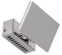 Applique, applique murale, spot, spot, lampe de couloir, lampe de chambre, veilleuse, spot mobile, métal, chrome, verre, 1x LED 5W 400Lm blanc chaud, DxH 15x10cm