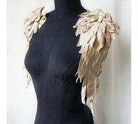 applique, applique pour robe de mariée, Applique de broderie, dentelle mariée, 2 pièces/ensemble aile d'ange, patch col fleur à coudre for robe soirée mariage, vêtements, artisanat bricolage