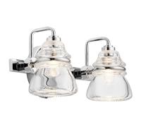 Applique Bain LED G9 IP44 3000 K Blanc Chaud Verre Métal 33,6 CM Large Lampe