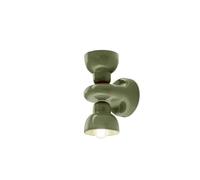 Applique Berimbau 2 lumières en céramique fabriquée en Italie C2601 Vert sauge
