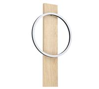 Applique BOYAL LED 1X12W en acier et bois noir et marron 300x0x560mm