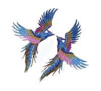 Appliqué Brodé 1 paire de patchs broderie, réparation d'autocollants d'hirondelle DIY(Color-1)