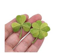 Appliqué Brodé 4 pièces/2 ensembles de patchs trèfle à quatre feuilles autocollants en tissu repasser Patch broderie petite application bricolage trou réparation Naszywki Parches Ropa Plancha