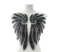 Applique brodée avec paillettes et perles pour robes de mariée et robes de soirée