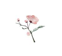 Applique brodée décorative en forme de fleur de bégonia pour vêtements, sacs, chaussures, loisirs créatifs, couture et réparation (rouge style A)