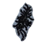 Applique brodée, Lot de 2 patchs brodés en dentelle et perles de fleurs 3D(Color7)