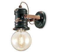 Applique C1843 Urban Collection 1 lumière finition vintage noir Ferroluce