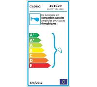 Applique Calimero Chrom? Verre Satin? Blanc L.30xh.18cm Blanc