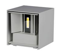 Applique carrée à LED V-TAC - Bridgelux - IP65 Waterproof - Gris - 6W - 660 Lumens - 4000K
