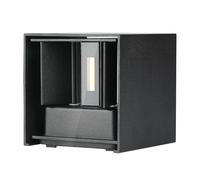 1 pz 11W LED Wall Lamp with Bridgelux Chip Black 4000K Square