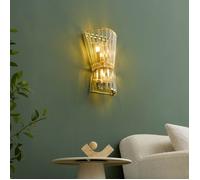Applique chic cristal transparent et métal doré - Giova