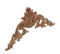 Applique classique en bois d'hévéa sculpté vintage pour meubles, artisanat, décoration d'intérieur, figurine miniature 20 cm x 20 cm