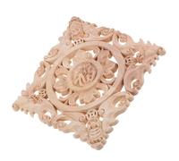 Applique D’angle Carrée Décorative en Plastique Khaki, Sculptée