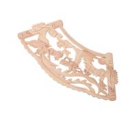 Applique D'angle en Bois Sculpté Dragon et Phénix pour Temple | Bois Marron à Grain , Finition Mate Non Réfléchissante, Usage Traditionnel pour Shrine et Temple