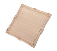 Applique D'angle Miroir Décoratif en Bois Beige Style Européen Vintage | Décor Mural Artisanal, Détails Sculptés à Main, Usage Salon et Maison, Tailles et Motifs Personnalisés