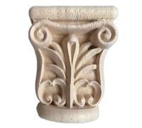 Applique d'angle sculptée en bois, Applique décorative en bois sculpté, 2 pièces 8x6cm. Décoration d'intérieur