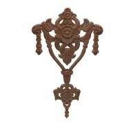 Applique d'angle sculptée en bois, Applique Onlay sculptée en bois, plusieurs tailles florales non peintes for meubles(40x23cm/15.7x9.1inch)