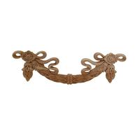 Applique d'angle sculptée en bois, Longue applique sculptée en bois de caoutchouc for meubles, plusieurs tailles, non peinte