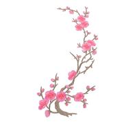 appliqué de Dentelle brodé Autocollants de Broderie Tissu Patch à Coudre Feuilles kit de Patchs de Broderie Patch de Broderie de Fleurs Applique de Broderie de Fleurs Rose Happyyami