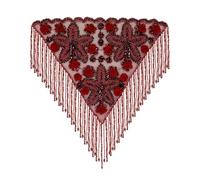 Applique de dentelle perlée Vintage broderie fleur col dentelle cristal perle strass chemise épaulette épaule Applique(B2 1piece)