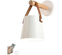 Applique De Ferme à Piles Décoration Murale Non Câblée Lampe Murale sans Fil Alimentée par Batterie Télécommande Industrielle Lampe Murale sans Fil pour Chambre à Coucher, White-1 Pcs