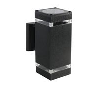 Applique de jardin V-TAC Noir IP44 2xE27 Carré Haut Bas VT-968