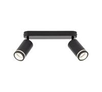Applique De Plafond En Métal 43,5Cm Longue Réglable Noire 2-Flamme GU10