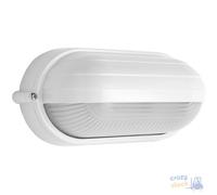 Applique De Plafond Extérieure Ovale Blanche 21,5X10X11
