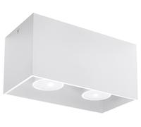 Applique De Plafond Stylée BRUCCIA Blanc Aluminium Carrée Spot Lampe Hall Salon