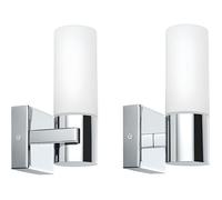 Applique de salle de bain - PAULMANN - GEMINI - Verre dépoli - Chrome - IP44