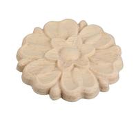 Applique de sculpture sur bois ronde de 6cm, 2 pièces, en chêne sculpté