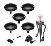 Applique de sol LED BUNDA à 1 flamme avec capteur crépusculaire pour