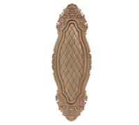 Applique décorative d'angle en bois sculpté, motif floral, non peinte, 40 cm x 13,5 cm.