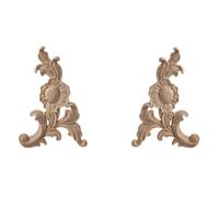 Applique décorative en bois de chêne naturel sculpté pour meubles miniatures, accessoires de décoration d'intérieur, 26 cm x 11 cm