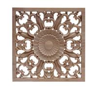 Applique décorative en bois pour meubles, autocollant mural non peint en forme de fleur, motif floral, pour la décoration intérieure et les fenêtres, B105, lot de 2
