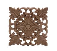 Applique décorative en bois pour meubles, autocollant mural non peint en forme de fleur, motif floral, pour la décoration intérieure et les fenêtres, B221,5