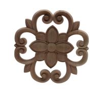 Applique décorative en bois pour meubles, autocollant mural non peint en forme de fleur, motif floral, pour la décoration intérieure et les fenêtres, B233,5