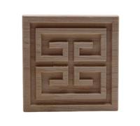 Applique décorative en bois pour meubles, autocollant mural non peint en forme de fleur, pour la décoration intérieure et les fenêtres, B220, 4