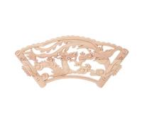 Applique Décorative en Bois Sculpté Motif Dragon et Phénix pour Temple | Décor Religieux Traditionnel, Finition Mate, Grain Marron, Haute Résistance, Anti-fissures et Anti-gauchissement
